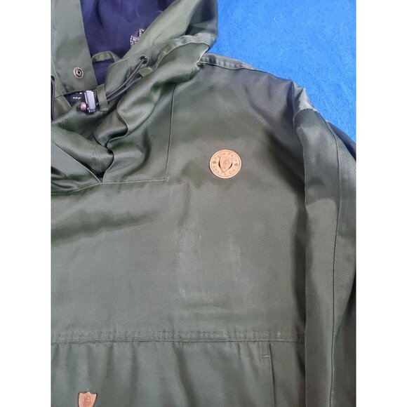 Vintage Pelle Pelle Marc Buchanan Acrylic Olive Green Men's Jacket Hoodie XXL - Picture 13 of 16
